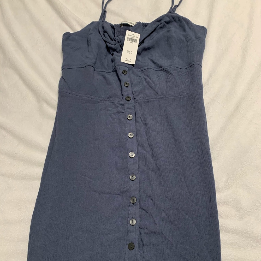 Abercrombie and Fitch blue midi dress